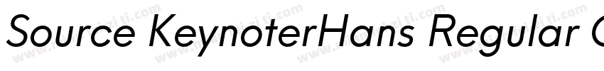 Source KeynoterHans Regular GBpc HU字体转换